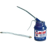 Blue Faithfull Trigger Action Oil Can with long metal spout and ergonomic handle, 125ml capacity.