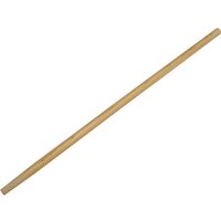 Wooden Faithfull West Country Shovel Handle, straight, smooth, light brown, tapered ends.