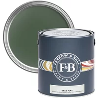 Farrow & Ball Dead Flat 2.5L paint can, Beverly No. 310, dark green ultra matt finish, round metal container.