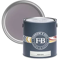 Farrow & Ball Dead Flat 2.5L paint can, Brassica No. 271, dark gray label, ultra matt finish, open lid showing purple paint.