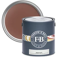 Farrow & Ball Dead Flat paint can, Etruscan Red No. 56, ultra-matt finish, 2.5L, dark gray label with color swatch.