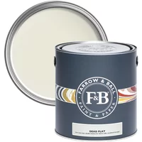 Farrow & Ball Dead Flat paint can, dark blue with white lid, 2.5L, James White No. 2010, ultra-matt finish.
