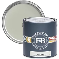 Farrow & Ball Dead Flat paint can, 2.5L, Mizzle No. 266, dark gray label, ultra matt finish, lid slightly open.