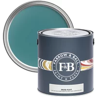 Farrow & Ball Dead Flat 2.5L paint can, Vardo No. 288, teal color, ultra matt finish, multi-surface use.