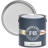 Farrow & Ball Dead Flat paint can, 5L, Dimpse No. 277, dark blue label with F&B logo, lid slightly open.
