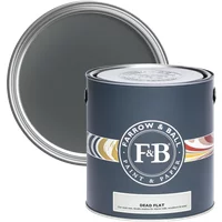 Farrow & Ball Dead Flat 5L paint can, dark gray label, Hopper Head No. 305, ultra-matt finish, multi-surface use.