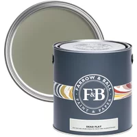 Farrow & Ball Dead Flat 5L paint can, Treron No. 292, dark green label with color swatch, ultra matt finish.
