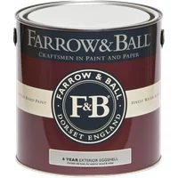 Farrow & Ball Exterior Eggshell 2.5L can, maroon label, Douter No. 318, for wood and metal surfaces.