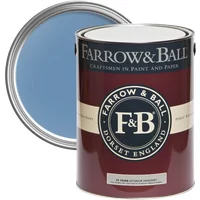 Farrow & Ball Cook's Blue No. 237 exterior masonry paint, blue lid, maroon can with F&B logo and cream band.