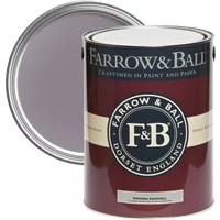 Farrow & Ball Modern Eggshell 5L can, deep purple Brassica No. 271, maroon label with logo and beige band.