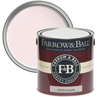 Farrow & Ball 5L paint can, Middleton Pink No. 245, with dark red label and black lid, durable washable emulsion.