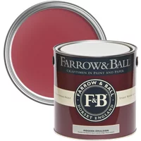 Farrow & Ball Modern Emulsion 5L paint can, Rectory Red No. 217, with deep red color swatch on lid.