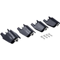 Black Festool height increase set for SYM 70, includes four connectors and screws, compact and durable design.