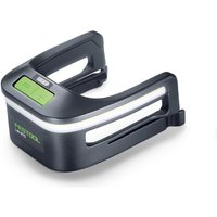 Black Festool LM-RTS light module with green buttons and LED strip, designed for Festool orbital sanders.