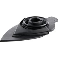 Black Festool slat sanding pad with triangular shape and central mounting hole for RO 90 DX.