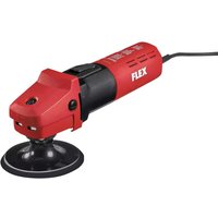 Red and black Flex L 1503 VR polisher with a 125mm-140mm disc and ergonomic handle.