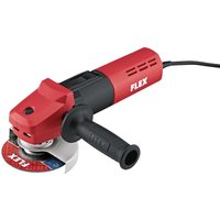 Red and black Flex angle grinder with side handle and 125mm cutting disc.
