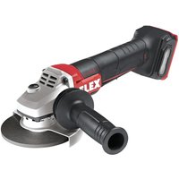 Black and red Flex cordless angle grinder with paddle switch and 125mm disc.