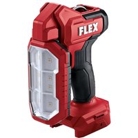 Red and black Flex WL 1000 18v cordless inspection light with adjustable head and ergonomic grip.