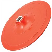 Red Flexipads 180mm Super Flex Pad with M14 thread, circular design, and textured grip surface.
