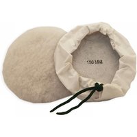 All wool bonnet, 150mm, cream color with drawstring edge, by Flexipads World Class.