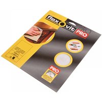 Flexovit silicon carbide sanding sheets, 230x280mm, medium 180G, yellow and black packaging with product images.