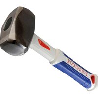 Footprint Club Hammer with a dark steel head and a white handle featuring red and blue accents.