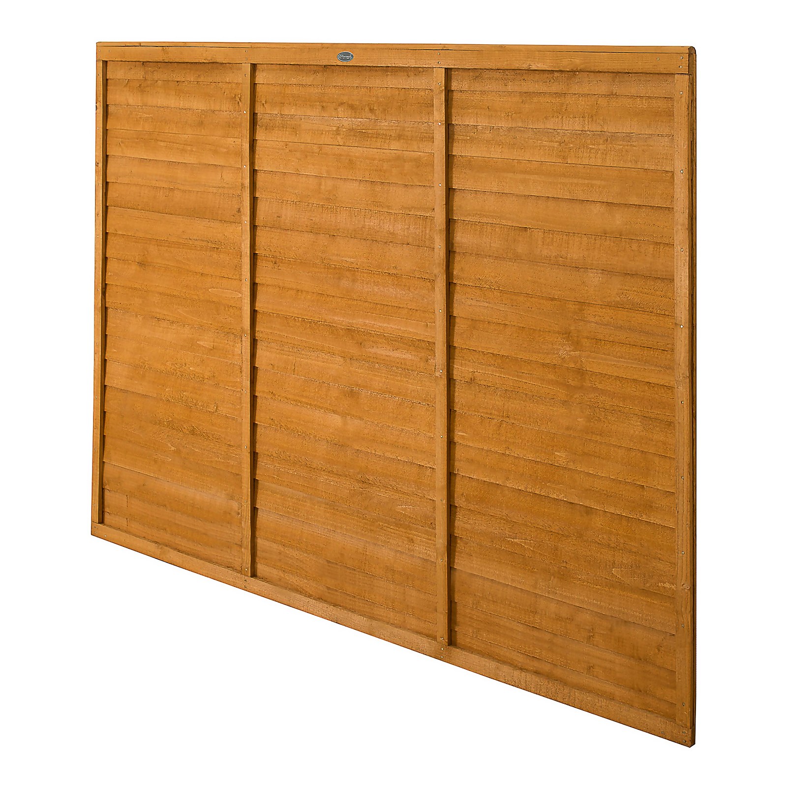 Forest Dip Treated Trade Lap Fence Panel in a warm brown color, measuring 6ft x 5ft, features horizontal slats and a smooth finish, ideal for garden boundaries.