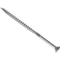 Silver Forgefast Exterior Elite 2000 self-drilling Pozi wood screw with sharp tip and spiral threads.
