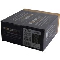 Black and brown box of Forgefix Forgefast Pozi wood screws, assorted pack with product details on the side.