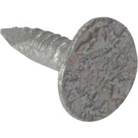 Galvanised felt nail by Forgefix, featuring a textured silver finish and wide flat head.