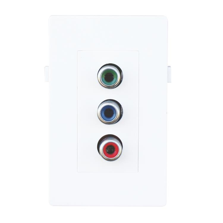White rectangular module featuring three colored screw terminal blocks (green, blue, red) for easy wire connections.