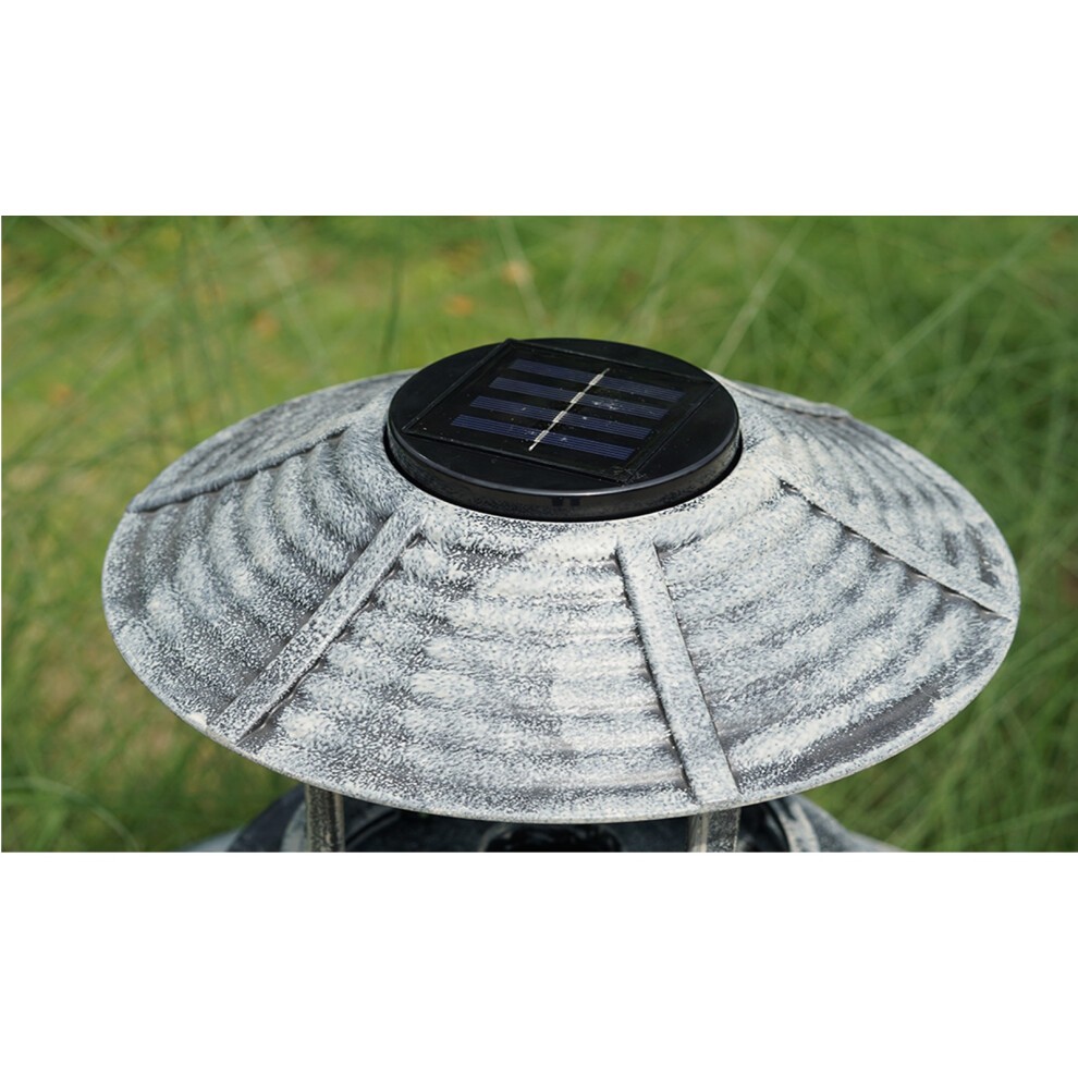 Gr8 Garden Grey Pedestal Solar Powered Bird Bath and Feeder with Planter - image 4