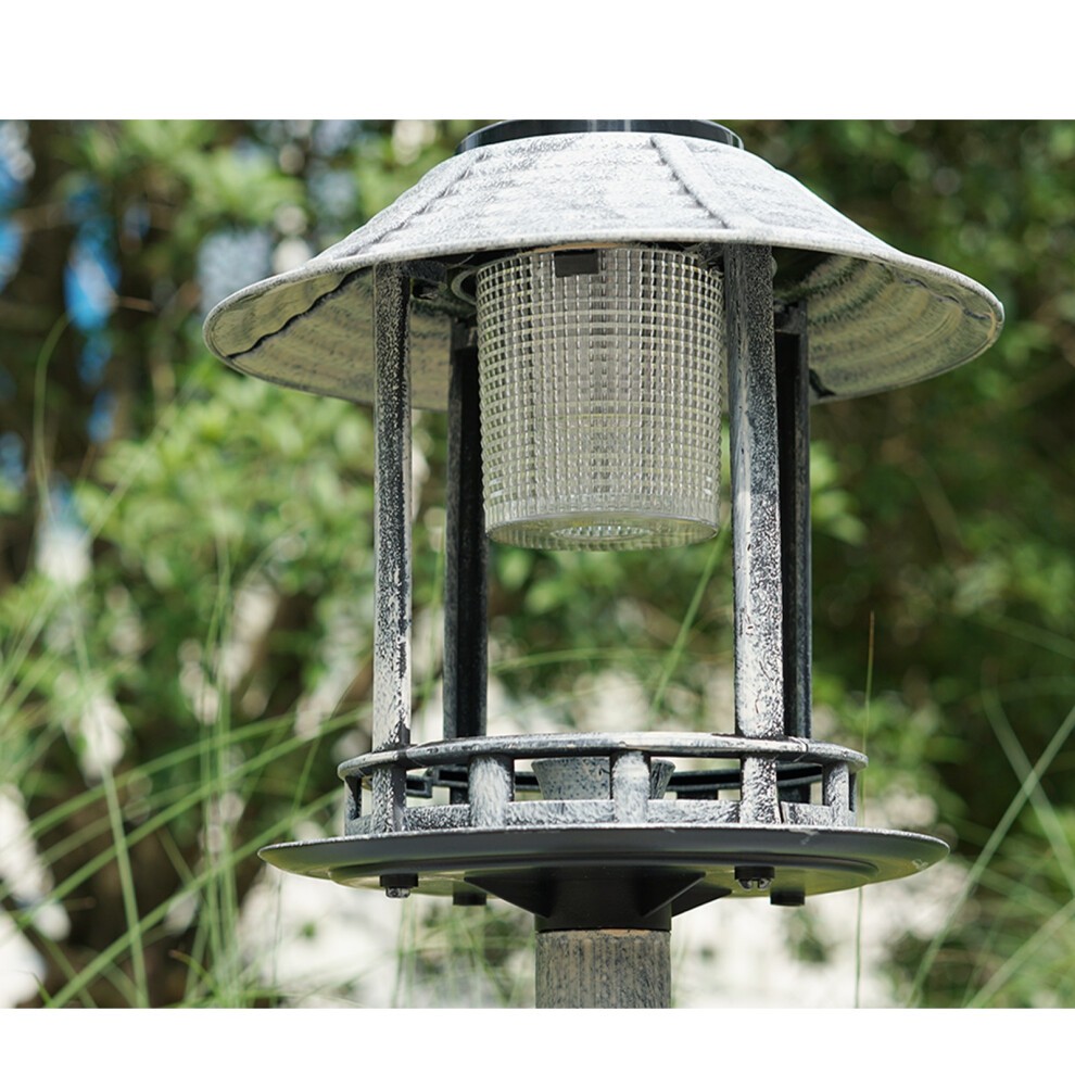 Gr8 Garden Grey Pedestal Solar Powered Bird Bath and Feeder with Planter - image 5