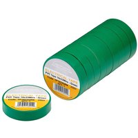 Green PVC electrical insulation tape rolls, 19mm x 33m, pack of 10, with Draper Tools label.