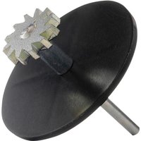Black and silver Gripit GPUCT20 undercutting tool with circular blade and metal shaft.