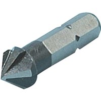 Halls XCW High Speed Steel Countersink with hex shank and fluted tip, metallic silver finish.