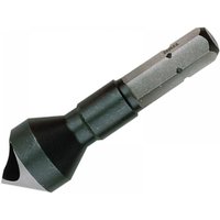 Halls XD720 deburring cutter, high-speed steel, black and silver, hexagonal shank, flared cutting head, 7-20mm size.