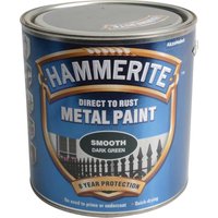 Hammerite Direct to Rust Smooth Finish Metal Paint Dark Green 2.5L - image 3