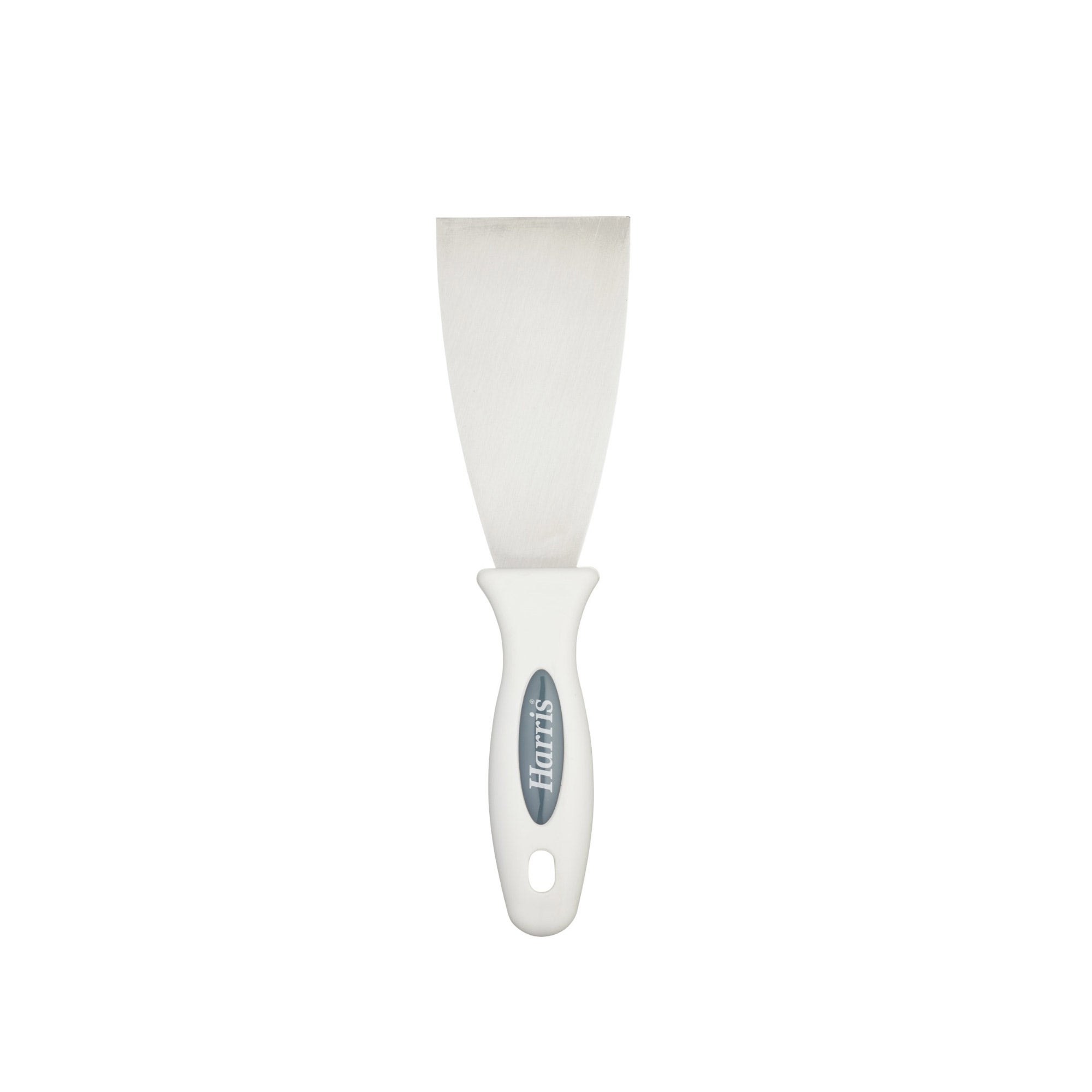 Harris 102064303 filling knife with a 2.5-inch stainless steel blade and a white ergonomic plastic handle, designed for smooth application and filling.