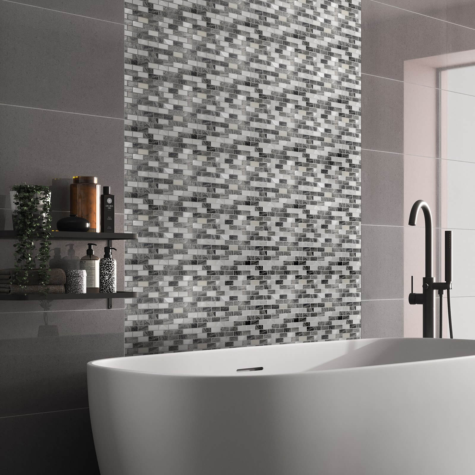 House of Mosaics Marble Luxe Mosaic Tile Sheet - image 2