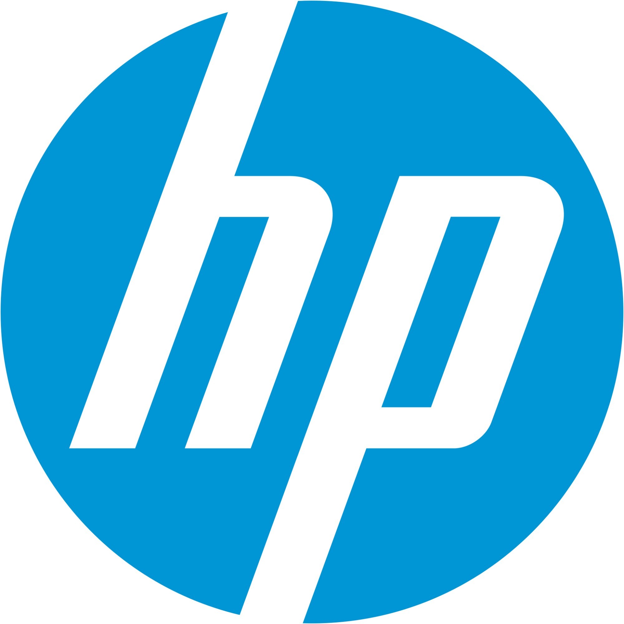 Black HP 19X29AV power adapter/inverter, 65 W, featuring a compact design with a smooth finish and the HP logo prominently displayed.