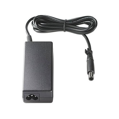 Black HP 391172-001 power adapter with a rectangular body, a black cable, and a cylindrical connector at the end.