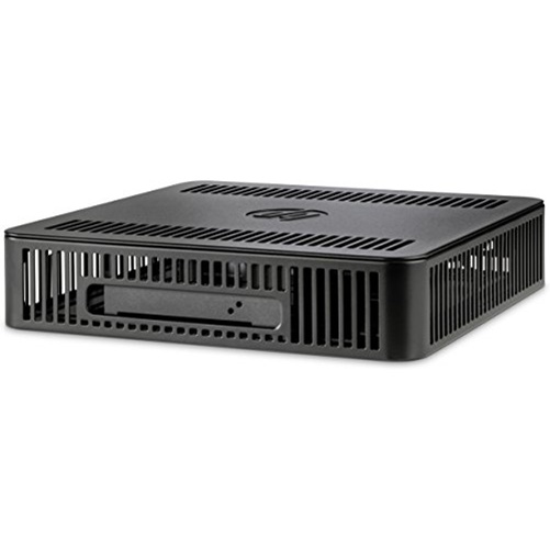 Black HP Desktop Mini LockBox V2 featuring a sleek design with ventilation slots, compact size, and a secure compartment for protecting mini PCs and accessories.
