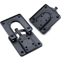 Black HP Quick Release Bracket 2 with rectangular design, multiple screw holes, and U-shaped central cutout.