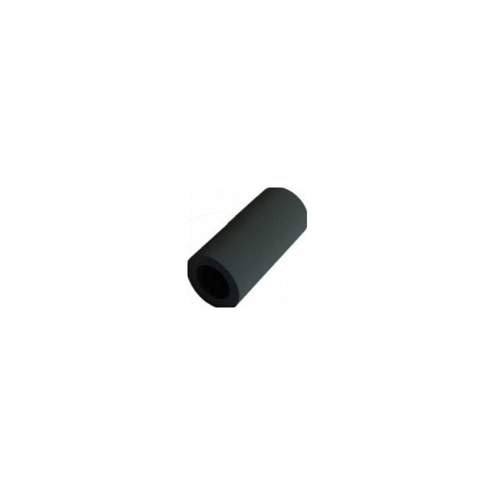Gray rubber roller pickup with a cylindrical shape and a hollow center, designed for use in HP printers to ensure smooth paper feeding.