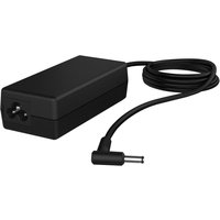 Black HP Smart AC power adapter, rectangular with a long cord and right-angle connector.