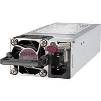 HPE 800W Flex Slot power supply, silver casing, cooling fan, hot plug connector, and red release latch.