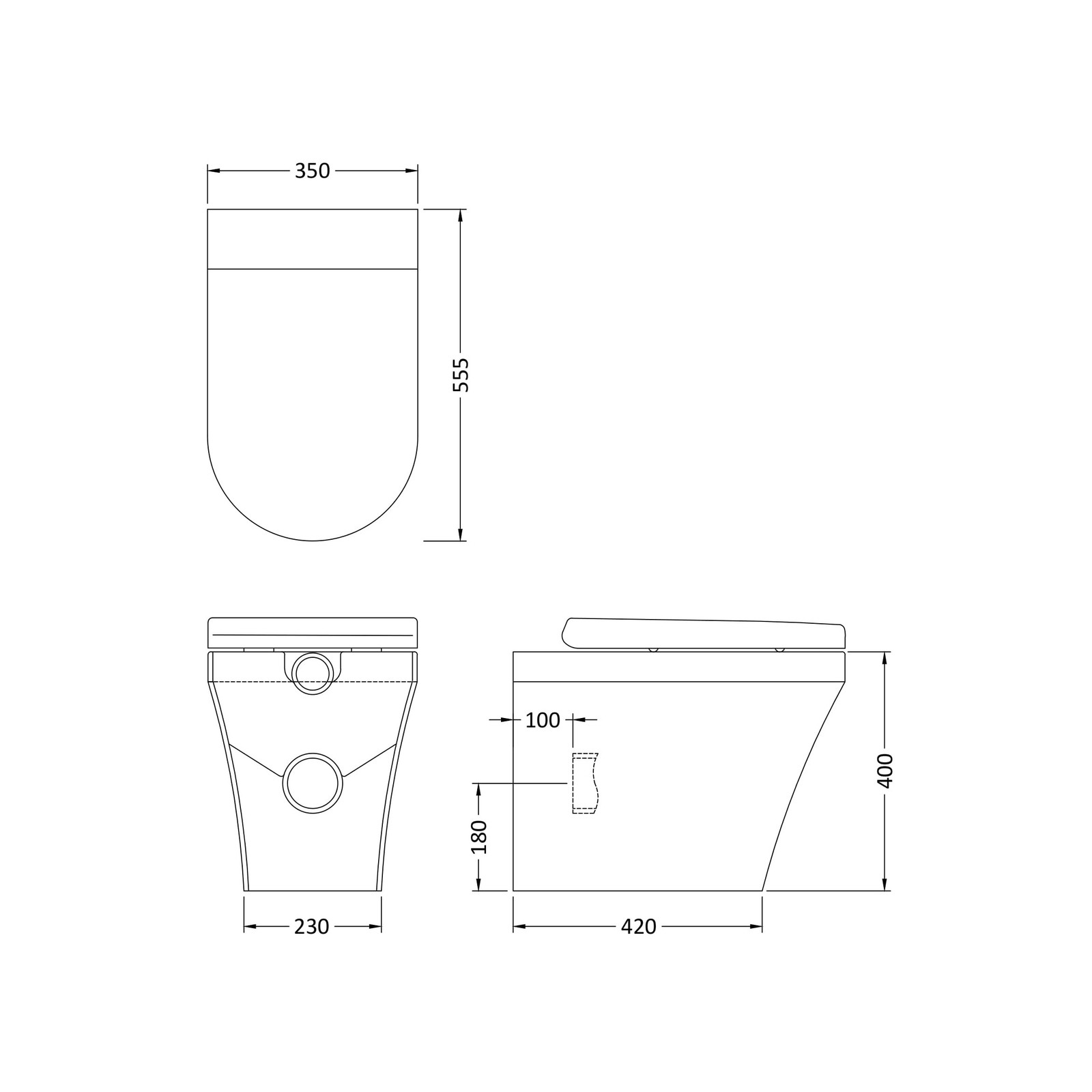 Hudson Reed Juno Coastal Grey Floor Standing WC and Tap Set 440mm - image 2