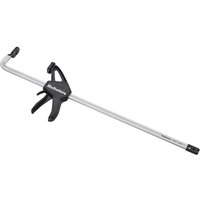 Hultafors 600mm quick clamp with black ergonomic handle and silver metal bar.